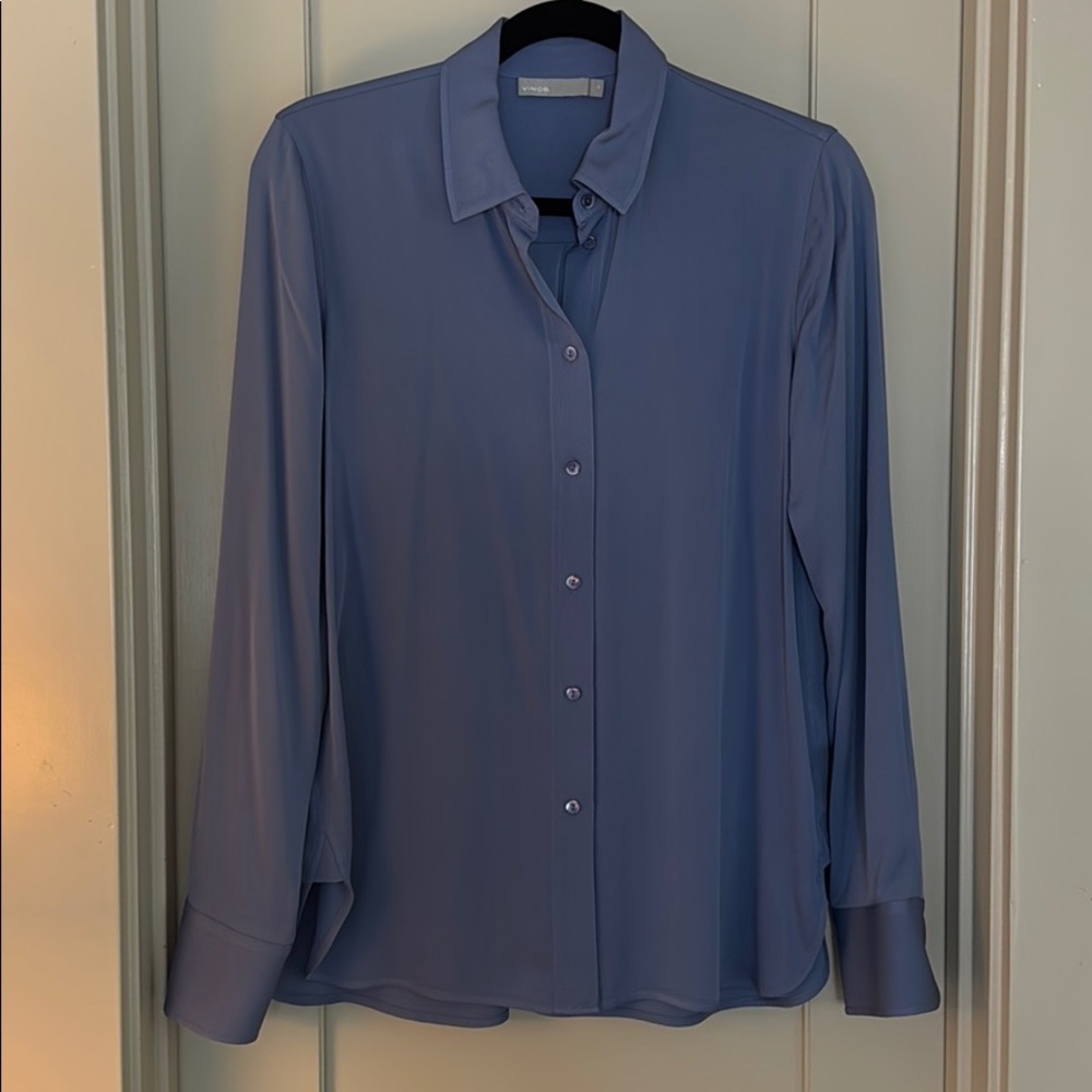 Periwinkle Silk Blouse